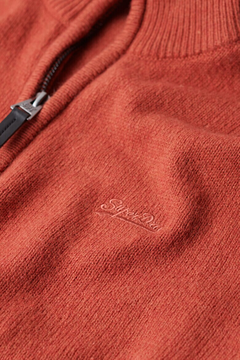 SUPERDRY Пуловер Essential с вълна с къс цип - Pepit.bg
