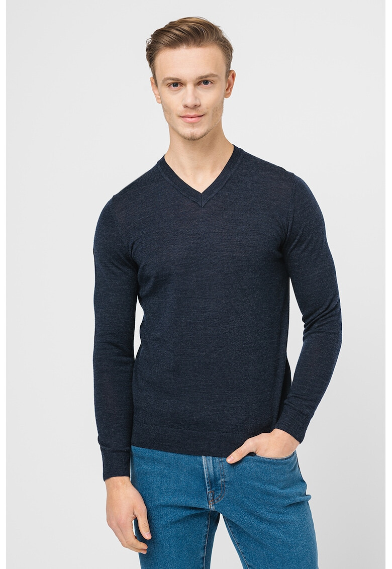 SUPERDRY Пуловер от мерино с шпиц - Pepit.bg