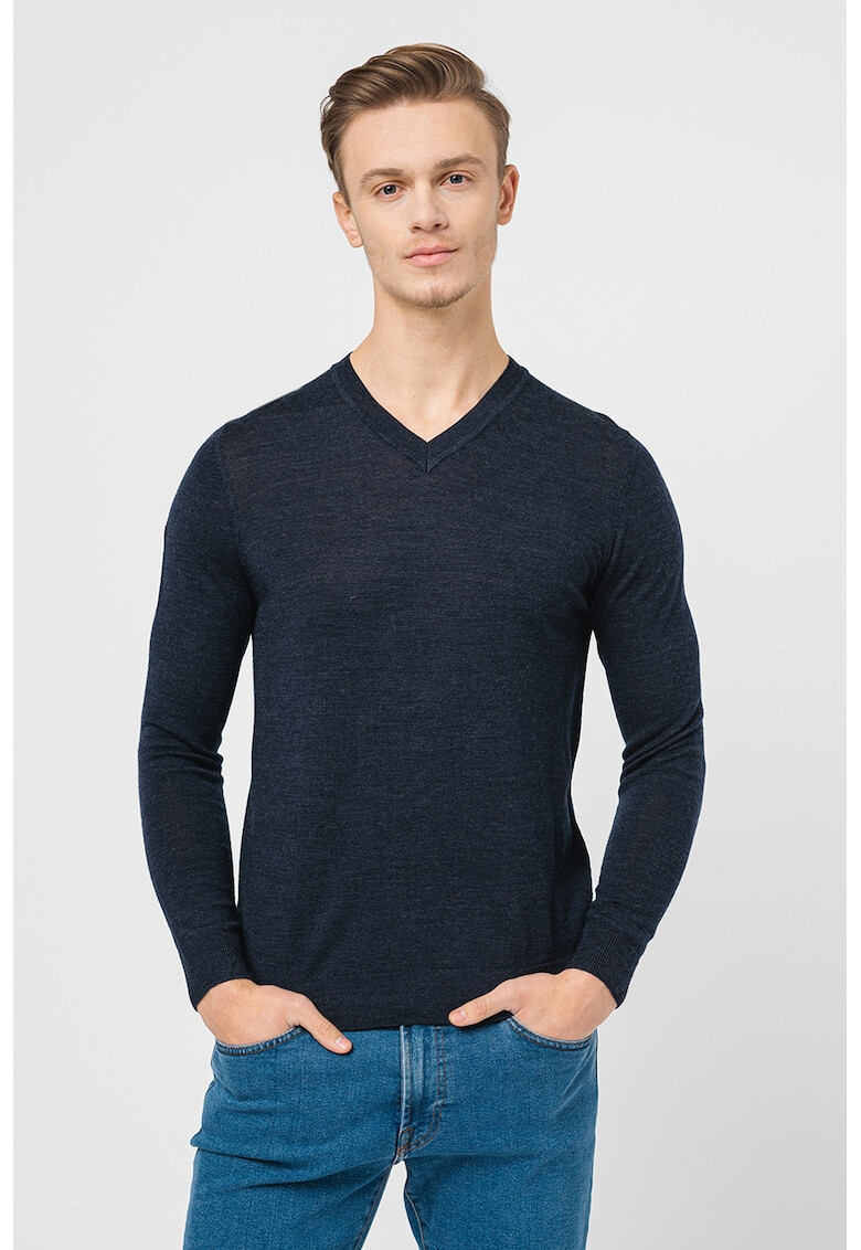 SUPERDRY Пуловер от мерино с шпиц - Pepit.bg