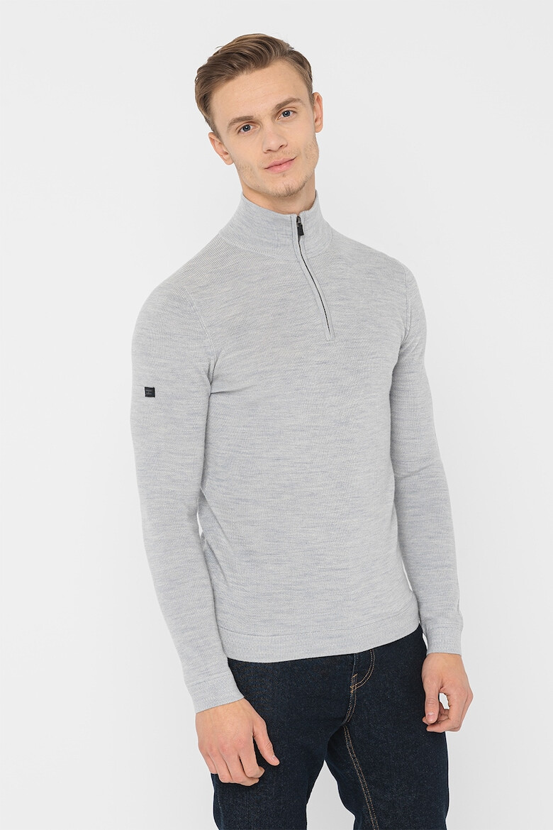 SUPERDRY Пуловер Studios с мерино с къс цип - Pepit.bg