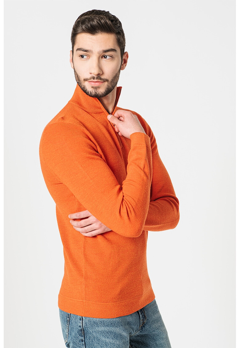 SUPERDRY Пуловер Studios с вълна с къс цип - Pepit.bg