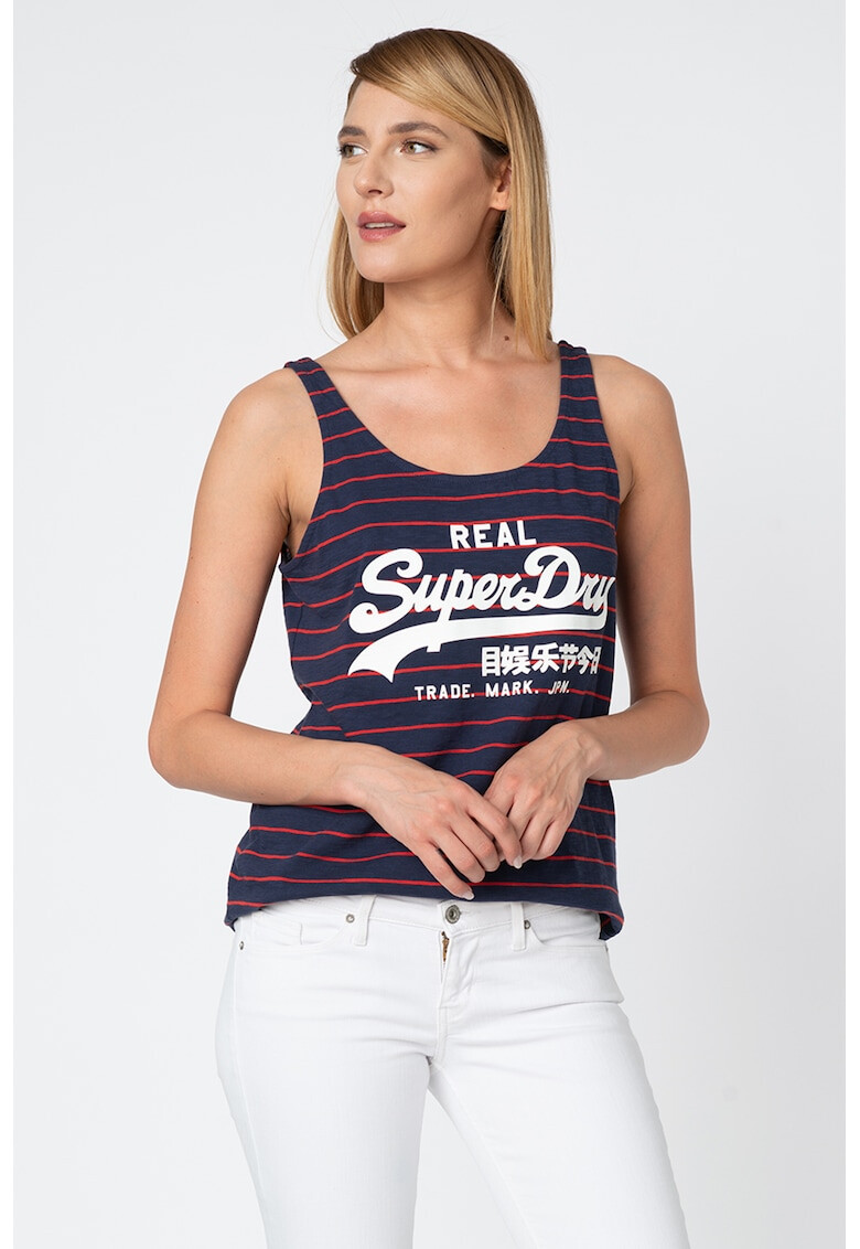 SUPERDRY Раиран топ Vintage с лого - Pepit.bg