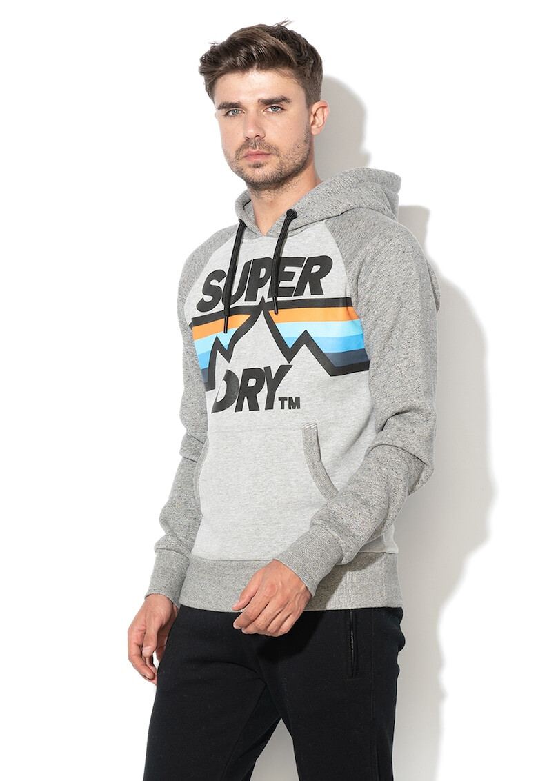 SUPERDRY . Суитшърт Downhill с качулка лого и щампа - Pepit.bg