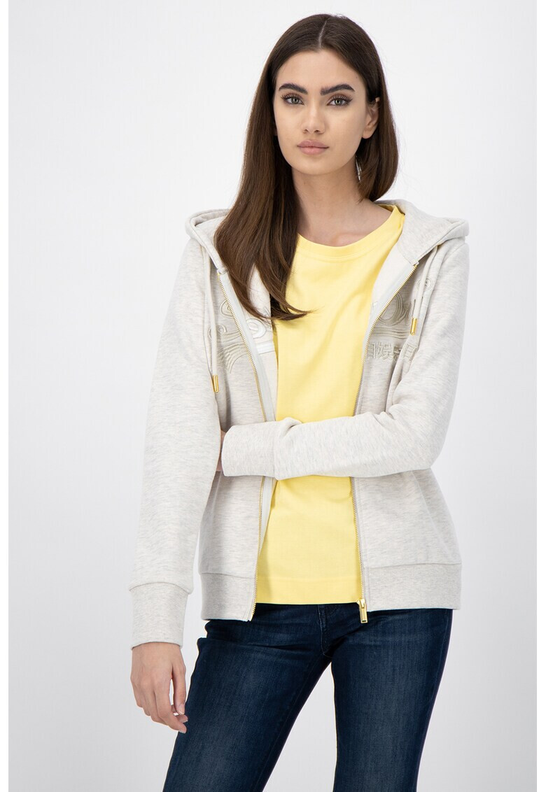 SUPERDRY Суитшърт с цип и лого - Pepit.bg