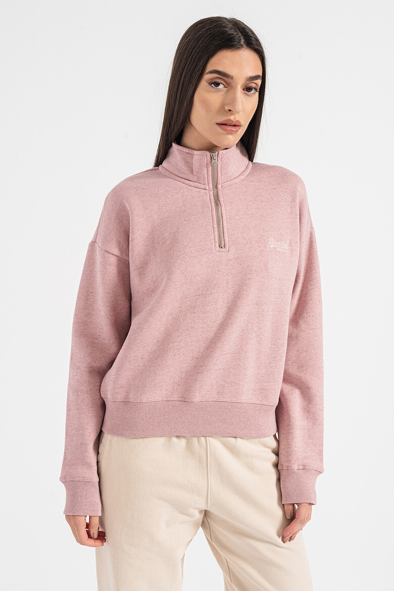SUPERDRY Суитшърт с къс цип - Pepit.bg