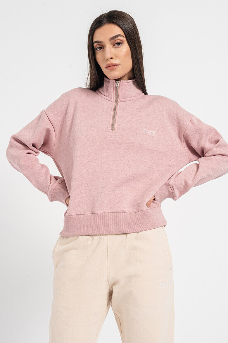 SUPERDRY Суитшърт с къс цип - Pepit.bg