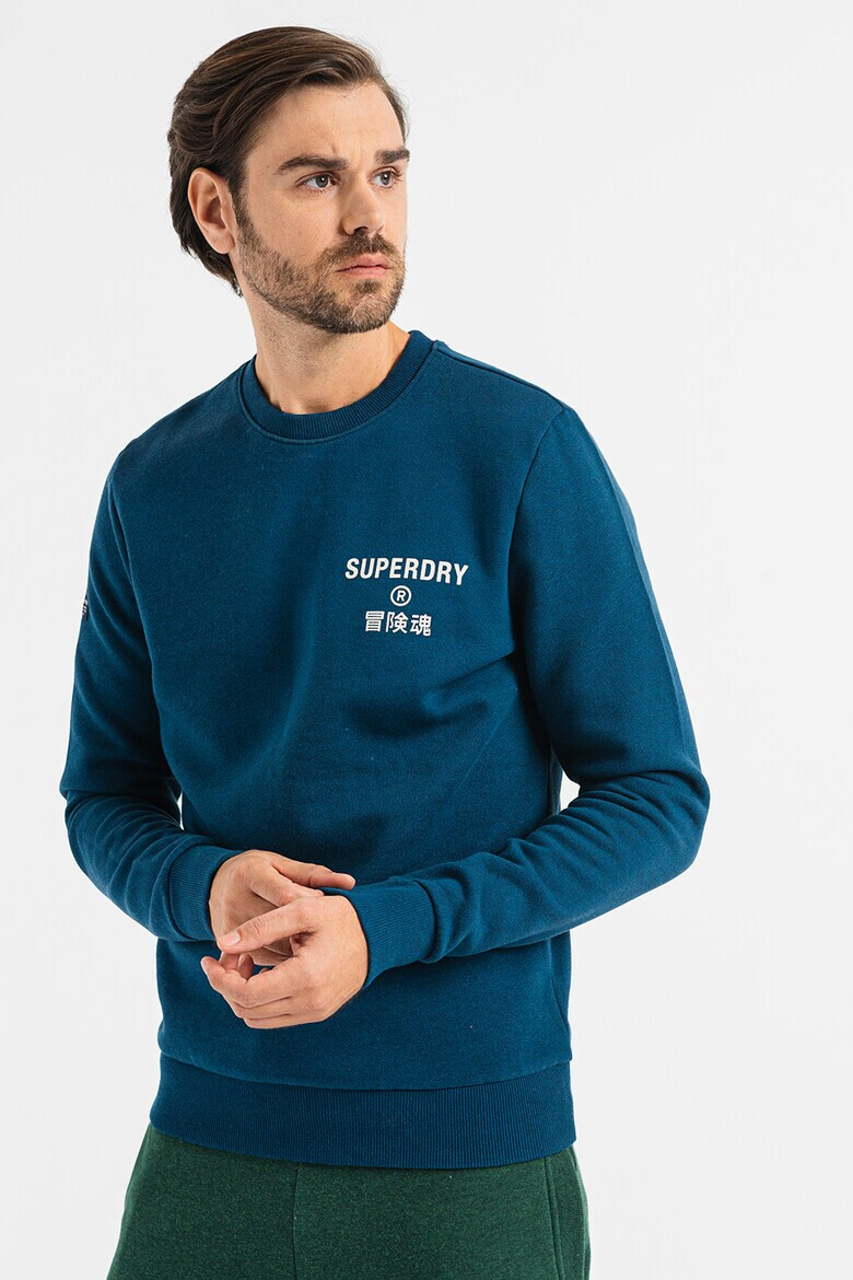 SUPERDRY Суитшърт с овално деколте и лого - Pepit.bg