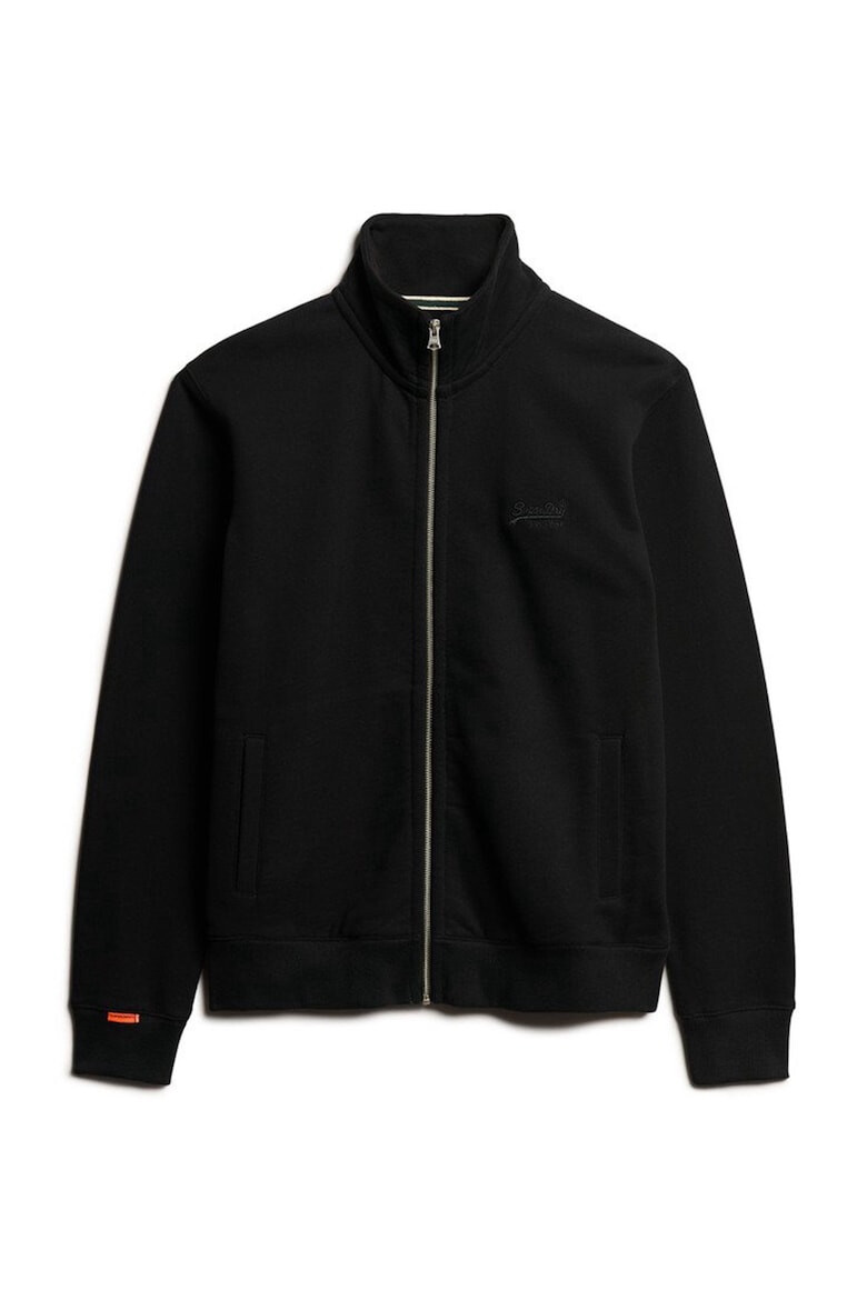Superdry  Co Суитшърт Essential с цип и бродирано лого - Черен - Pepit.bg