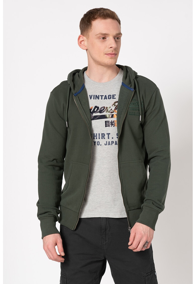 SUPERDRY Суитшърт Tonal с качулка и оредни джобове - Pepit.bg