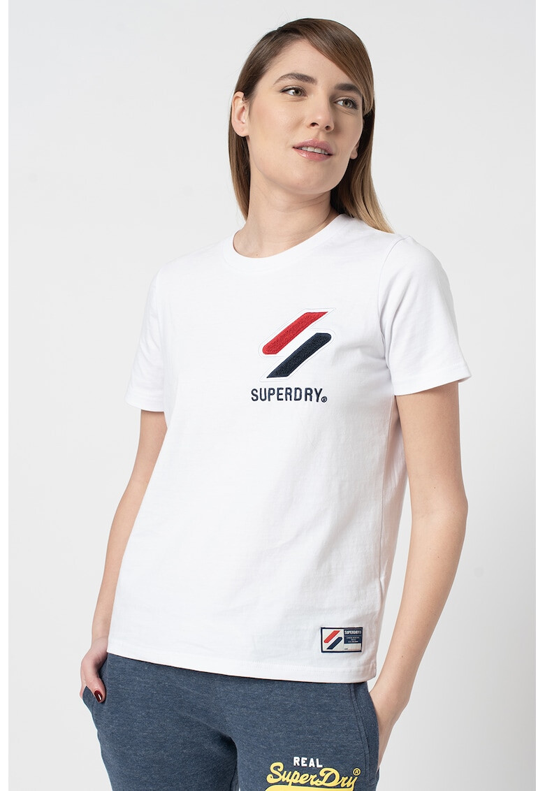 SUPERDRY Тениска Chenille с бродирано лого - Pepit.bg