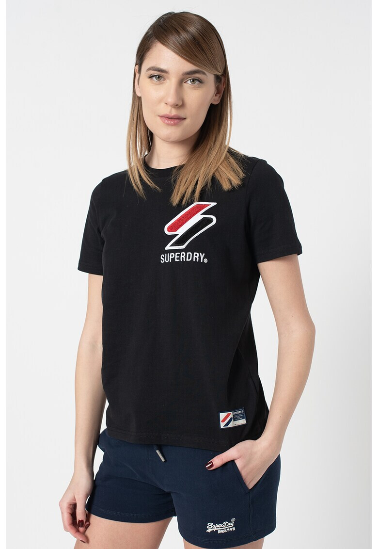 SUPERDRY Тениска Chenille с бродирано лого - Pepit.bg
