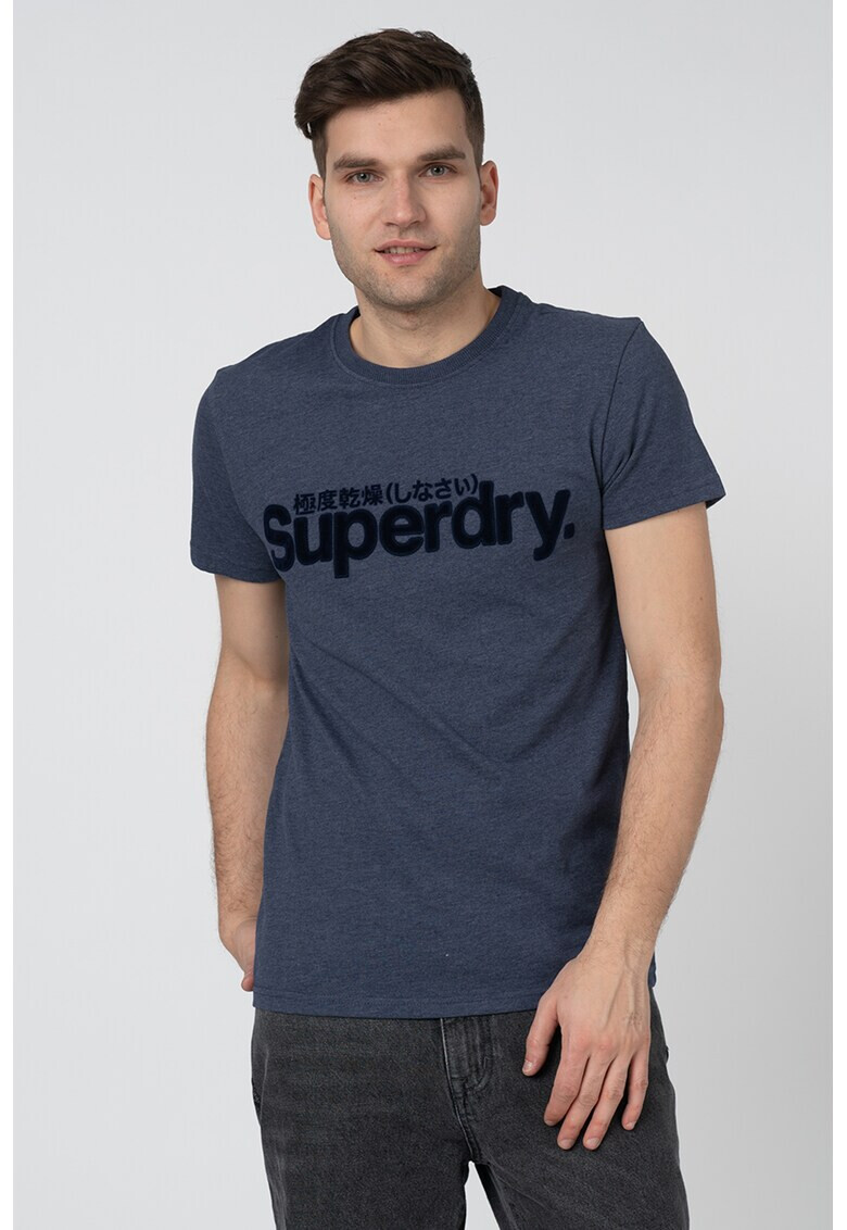 SUPERDRY Тениска Core с кадифено лого - Pepit.bg