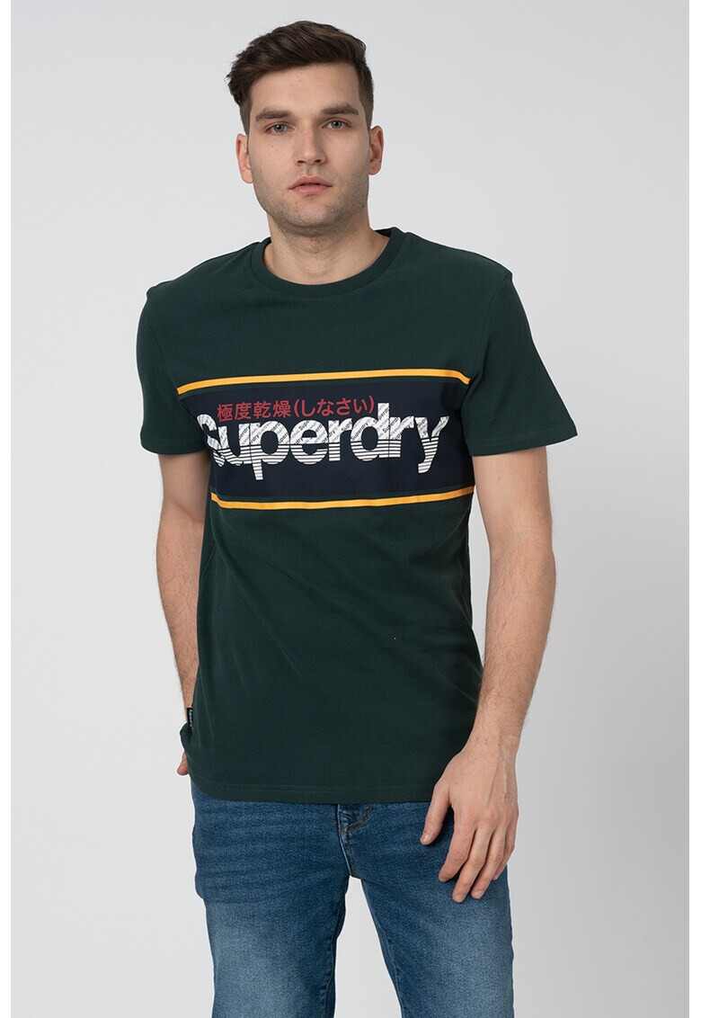 SUPERDRY Tениска Core с овално деколте и лого - Pepit.bg