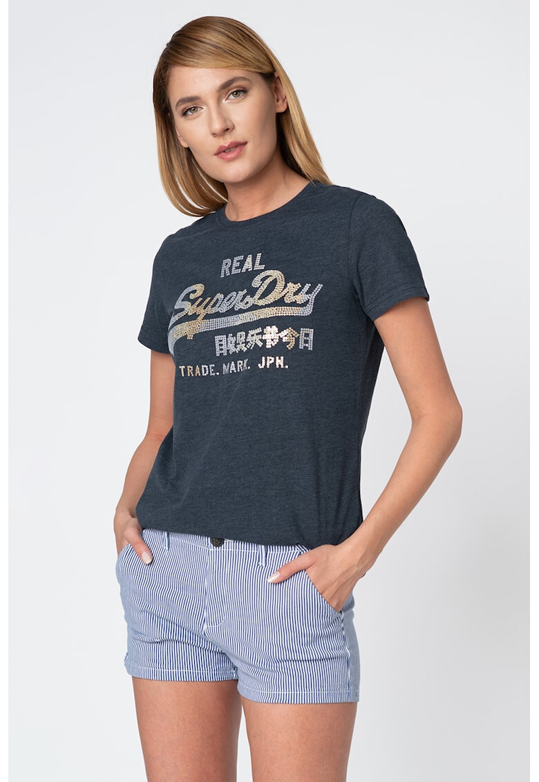 SUPERDRY Тениска с бляскави пайети - Pepit.bg