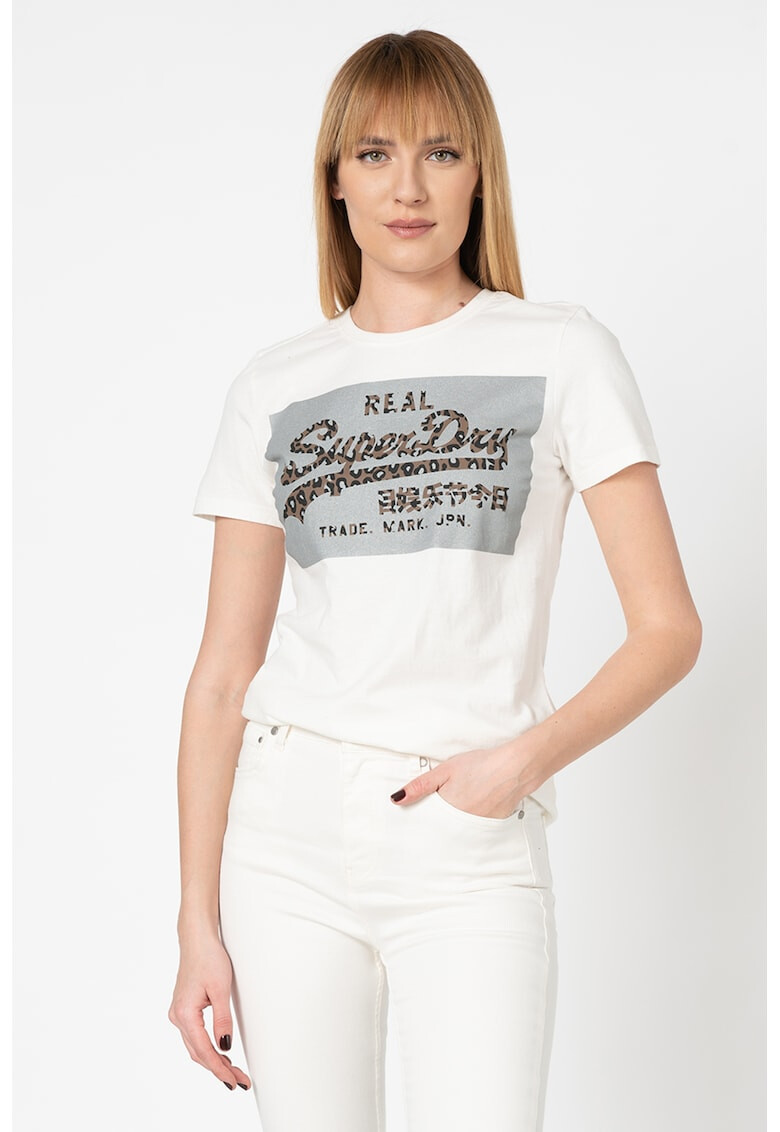 SUPERDRY Тениска с лого и брокат - Pepit.bg
