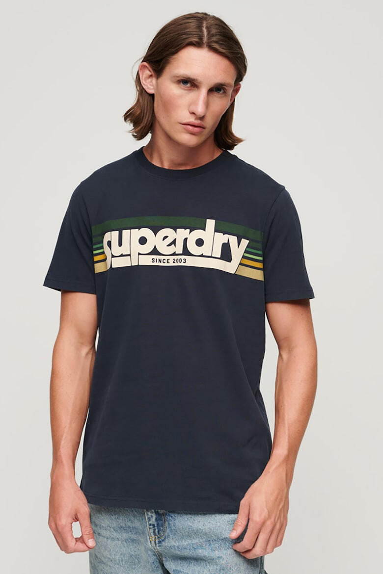 SUPERDRY Тениска с лого с овално деколте - Pepit.bg