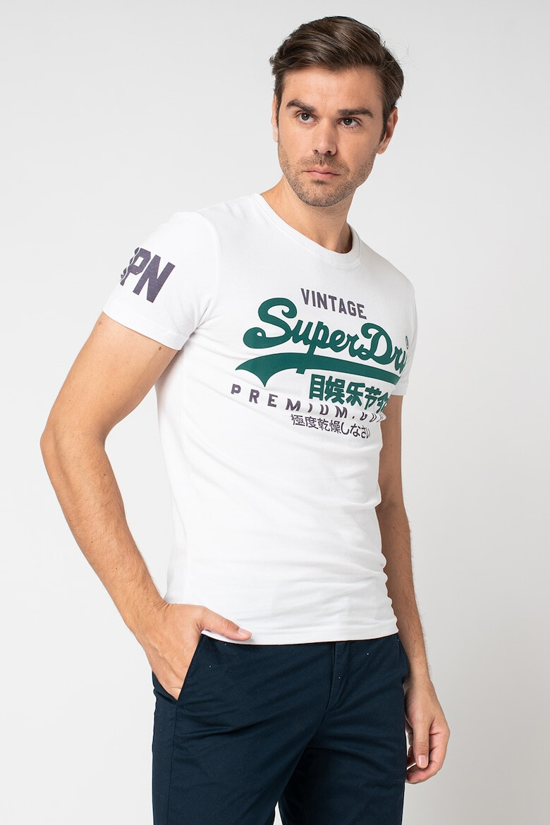 SUPERDRY Tениска с овално деколте и лого - Pepit.bg