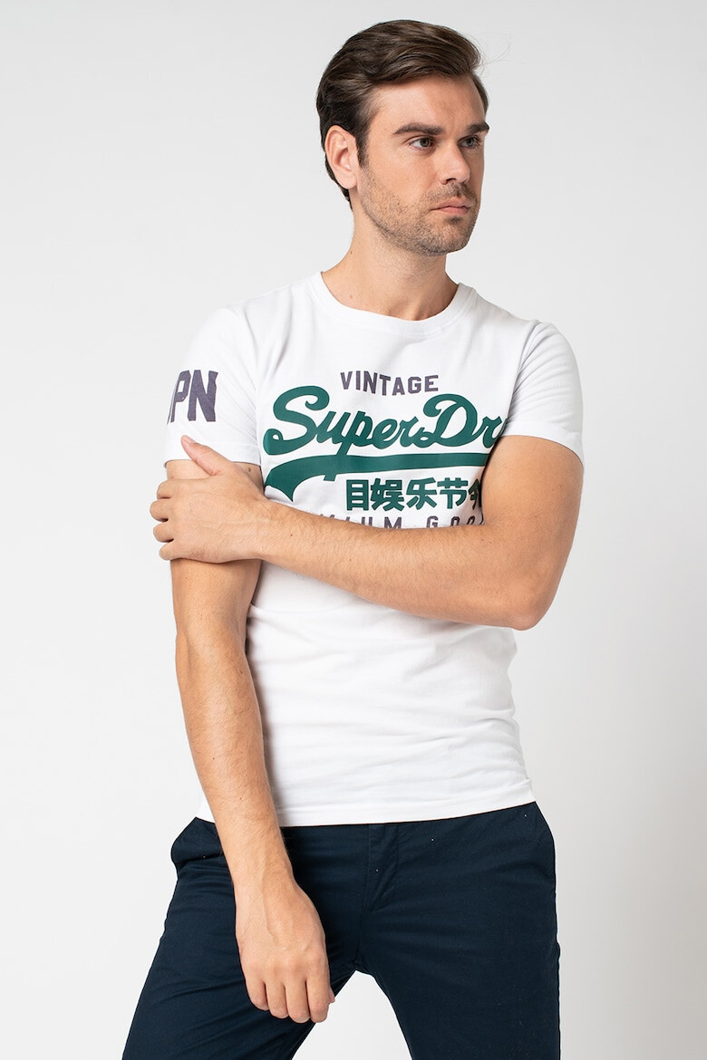 SUPERDRY Tениска с овално деколте и лого - Pepit.bg