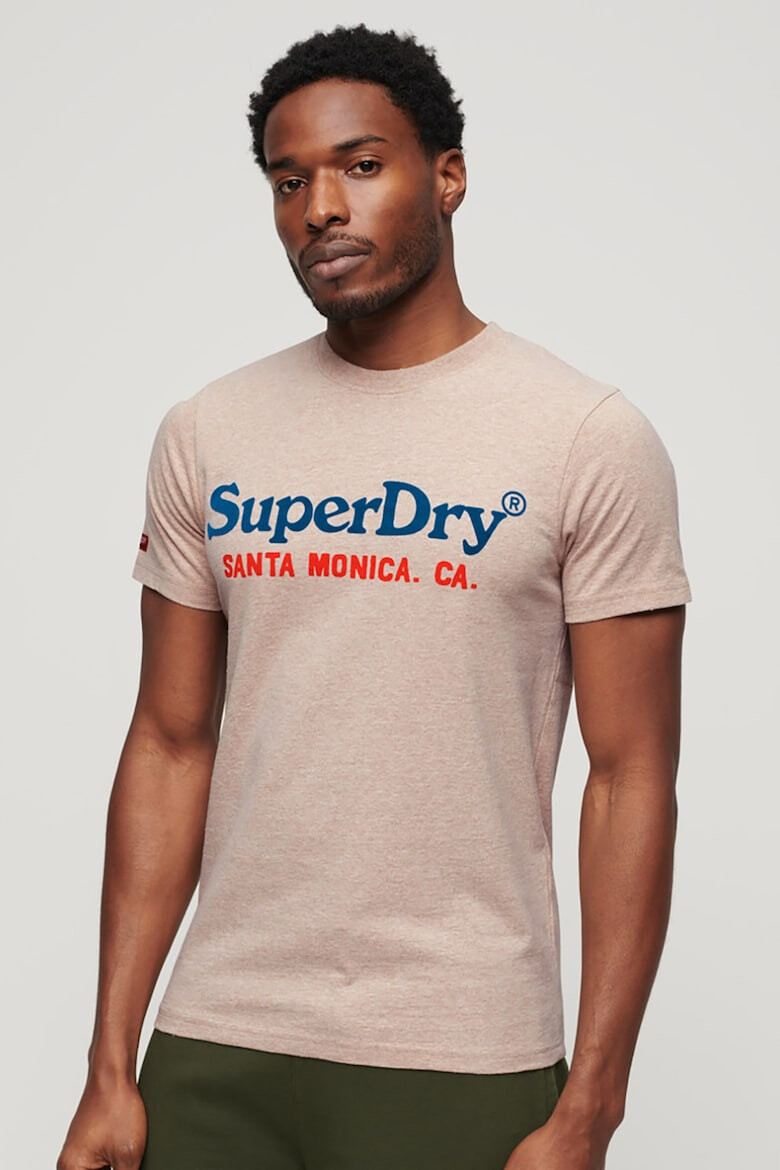 SUPERDRY Тениска с овално деколте и лого - Pepit.bg