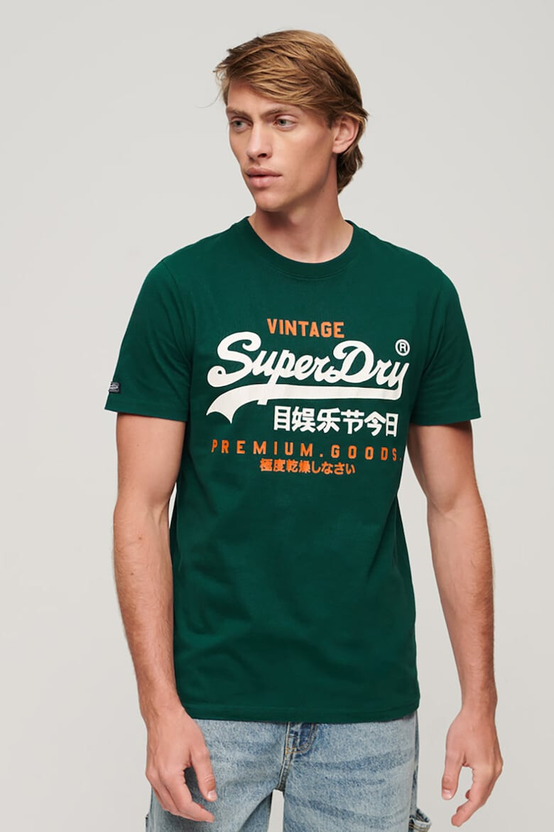 SUPERDRY Тениска с овално деколте и лого - Pepit.bg