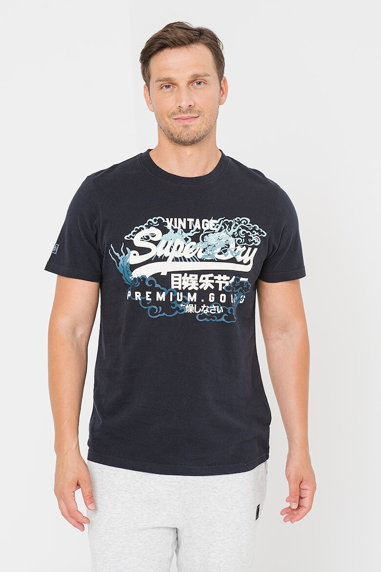 SUPERDRY Тениска с шарка и лого Vintage - Pepit.bg