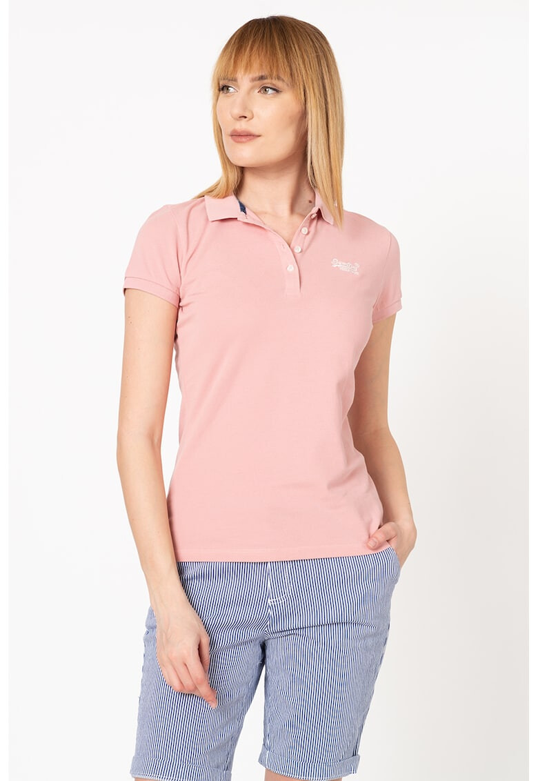 SUPERDRY Тениска с яка и лого - Pepit.bg