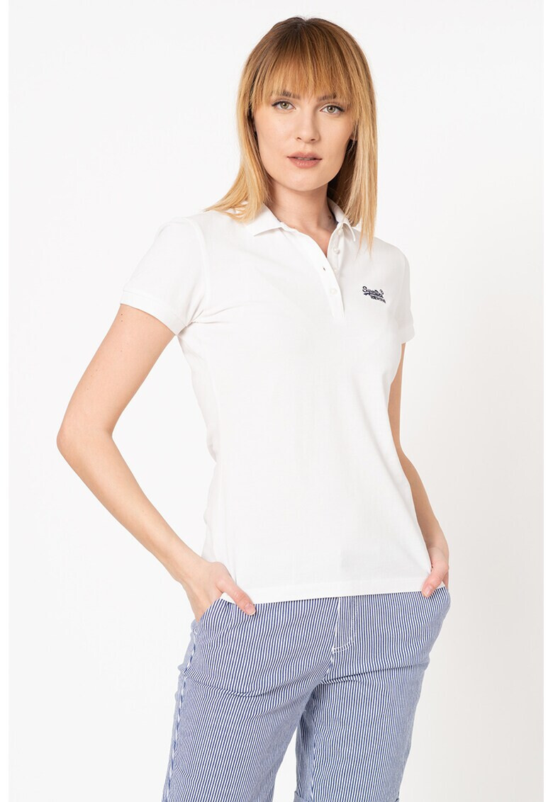 SUPERDRY Тениска с яка и лого - Pepit.bg