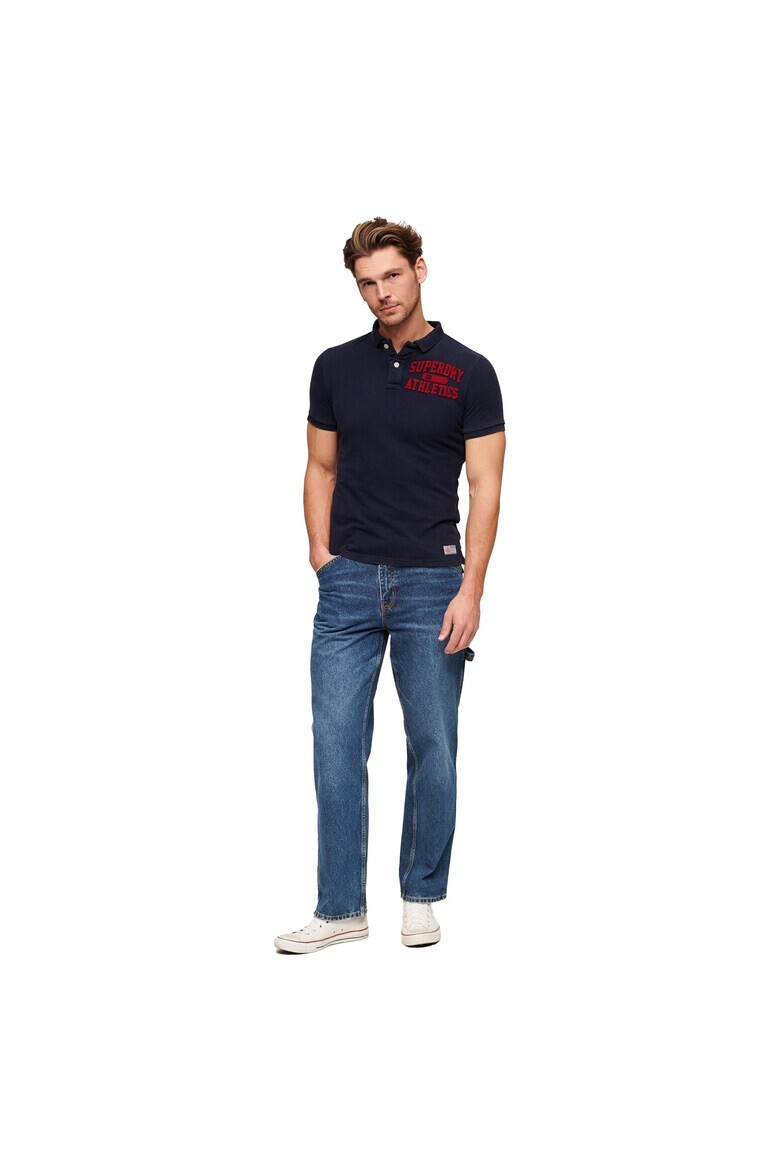 Superdry  Co Тениска Vintage Athletic с яка - Тъмносин - Pepit.bg