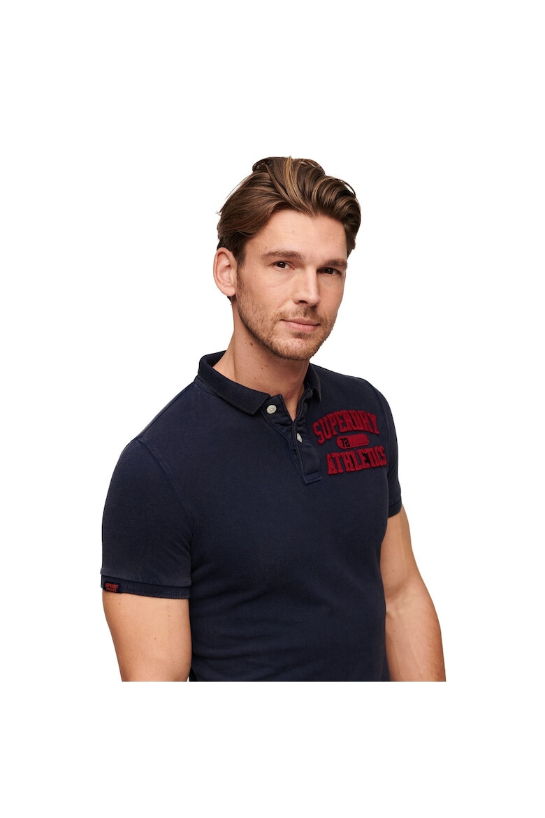 Superdry  Co Тениска Vintage Athletic с яка - Тъмносин - Pepit.bg