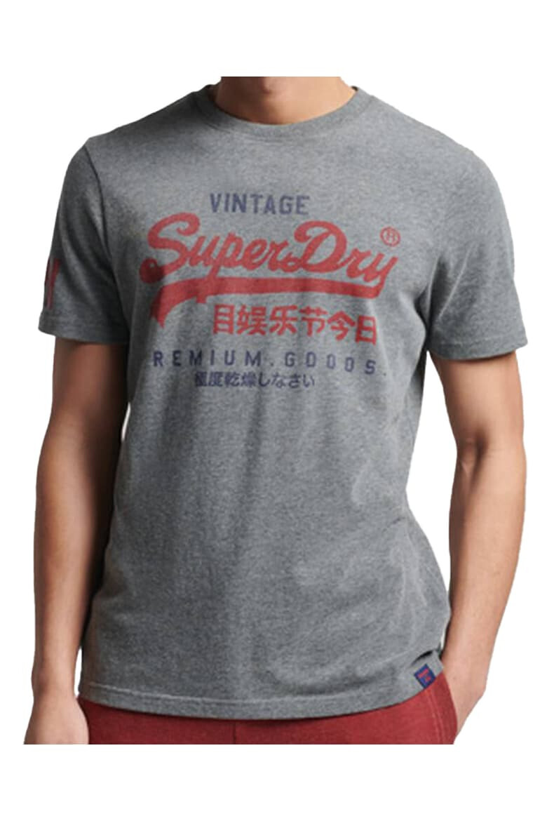 SUPERDRY Тениска Vintage Classic с лого и овално деколте - Pepit.bg