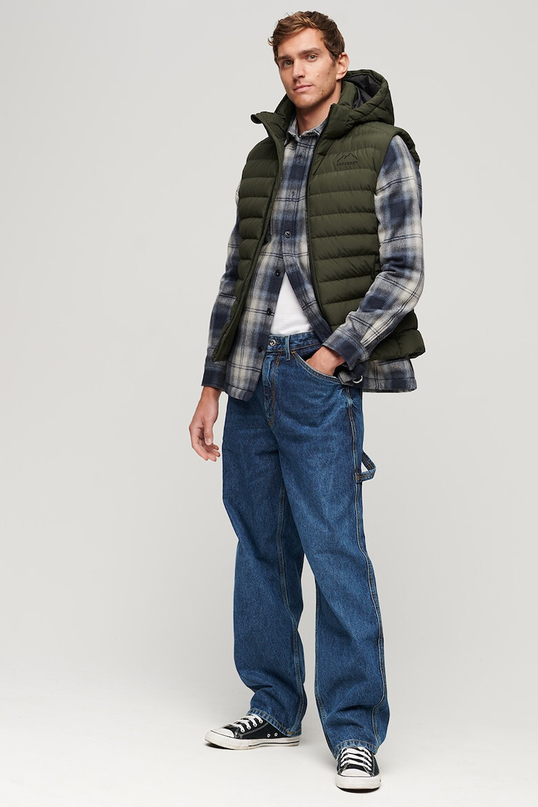 SUPERDRY Ватиран елек с качулка - Pepit.bg