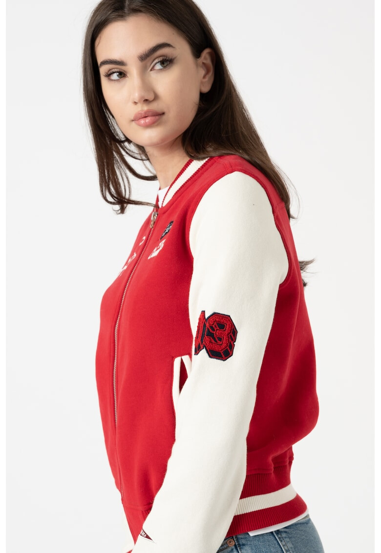 SUPERDRY Яке Collegiate Scripted Baseball бомбър с цип - Pepit.bg