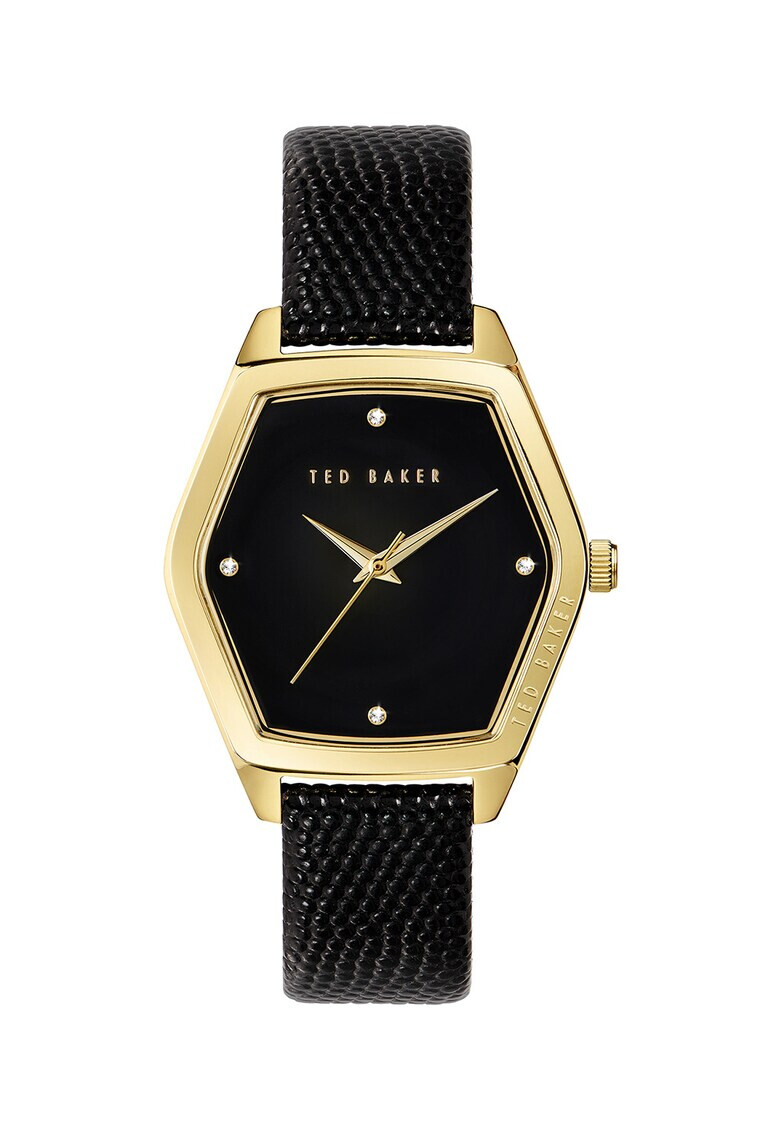 Ted Baker Часовник Exter Hexagonal с кожена каишка 36 мм - Pepit.bg