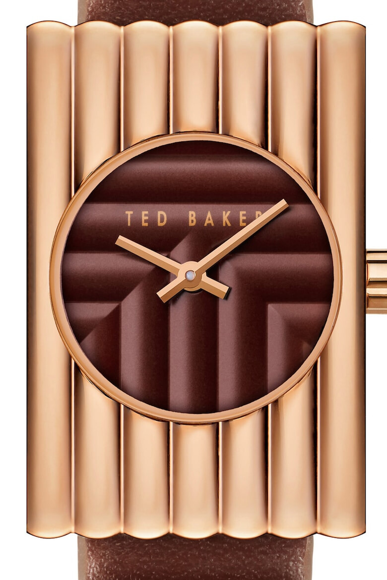 Ted Baker Часовник от неръждаема стомана с кожена каишка - Pepit.bg