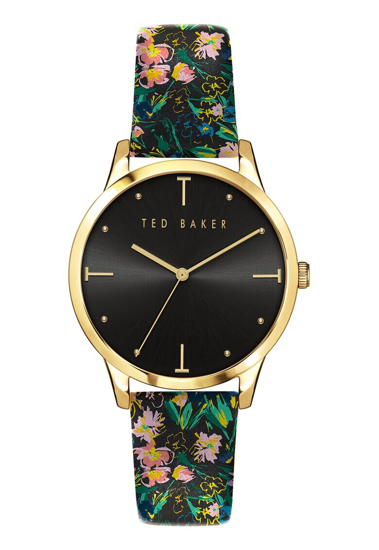 Ted Baker Часовник с кожена каишка с шарка - Pepit.bg