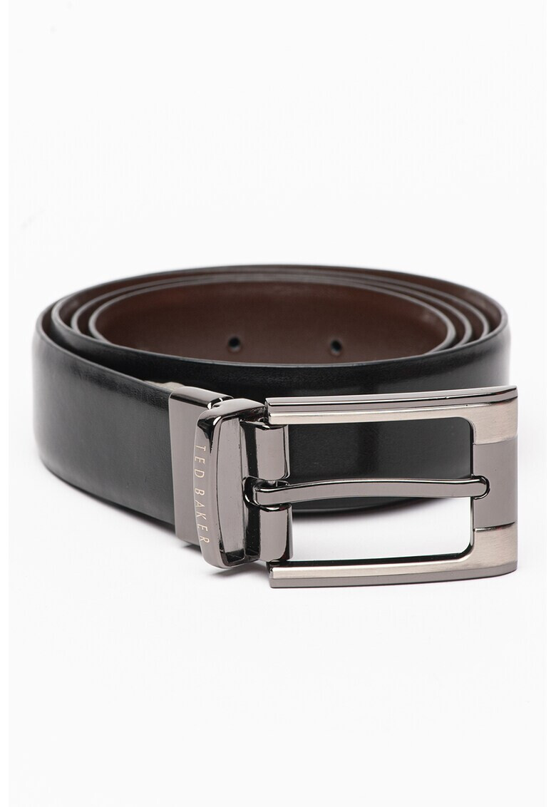 Ted Baker Двулицев кожен колан Karmer с лого - Pepit.bg