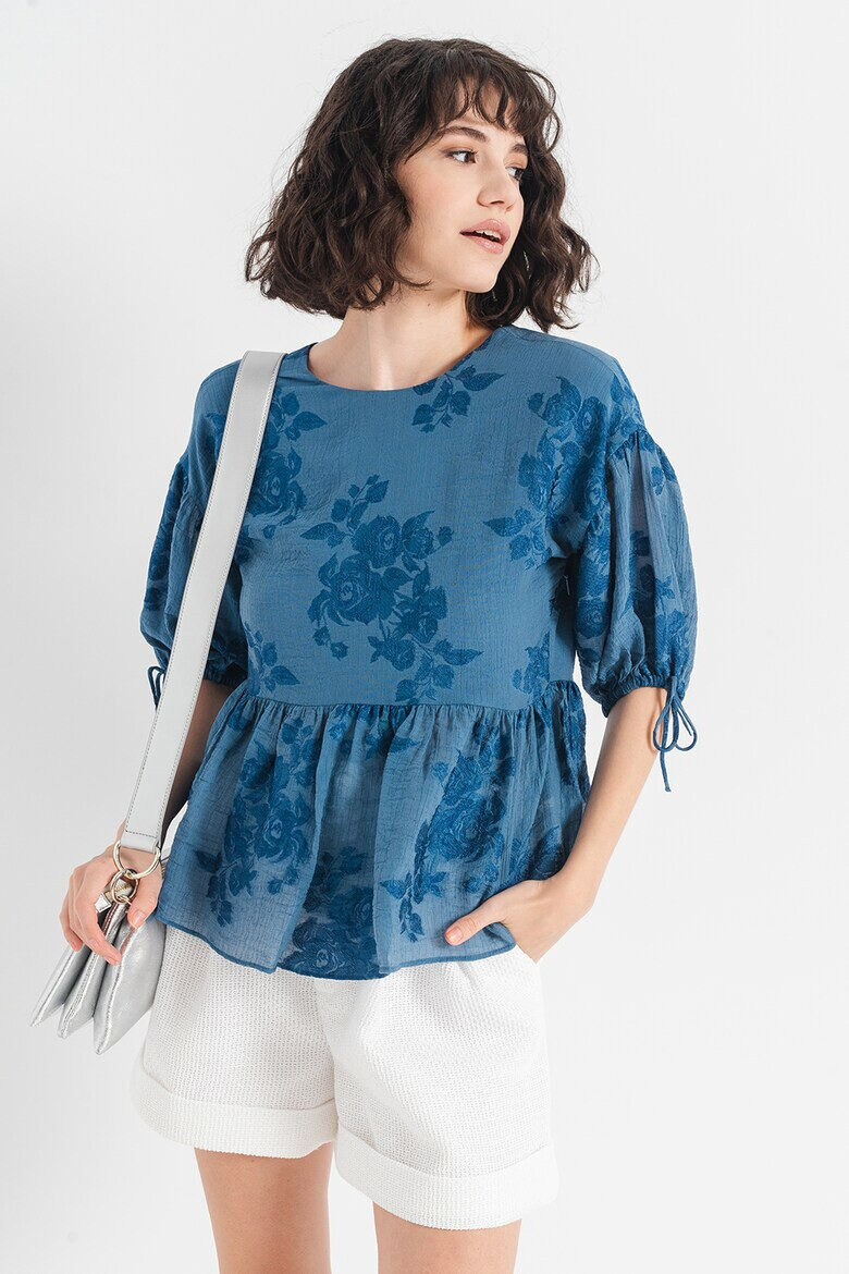 Ted Baker Флорална блуза Kaarin с пеплум - Pepit.bg
