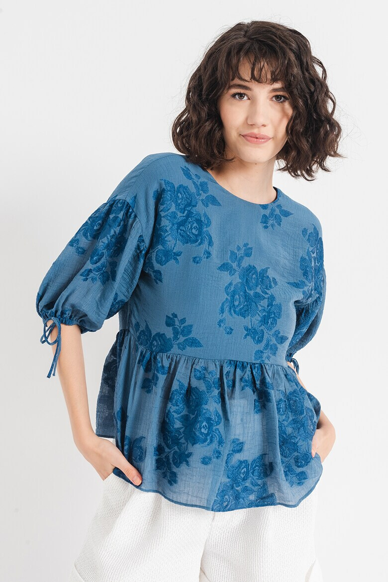 Ted Baker Флорална блуза Kaarin с пеплум - Pepit.bg