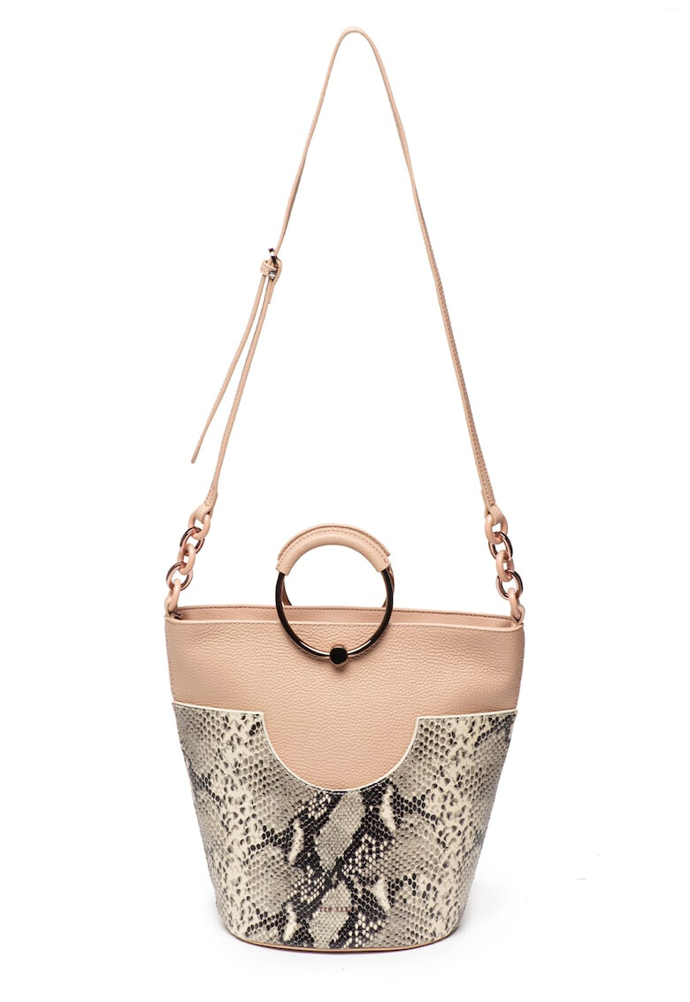 Ted Baker Кожена чанта Aliena с животинска шарка - Pepit.bg