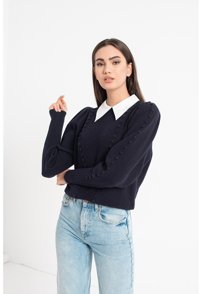 Ted Baker Пуловер с контрастна яка - Pepit.bg