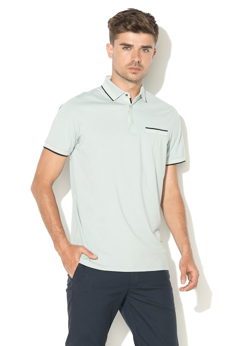 Ted Baker Тениска с яка и джоб на гърдите - Pepit.bg