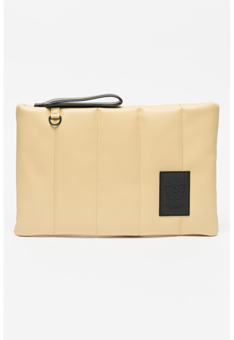 Ted Baker Уголемен капитониран кожен клъч Jader - Pepit.bg