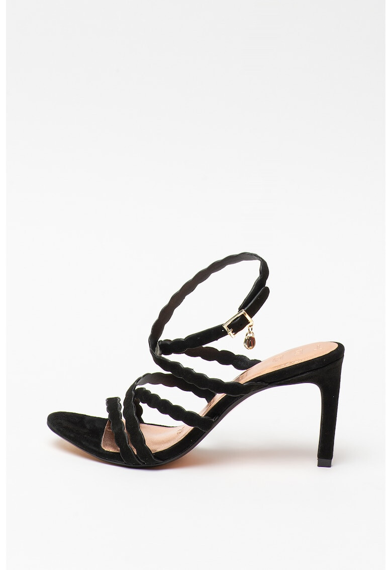 Ted Baker Велурени сандали Lillys с каишки - Pepit.bg