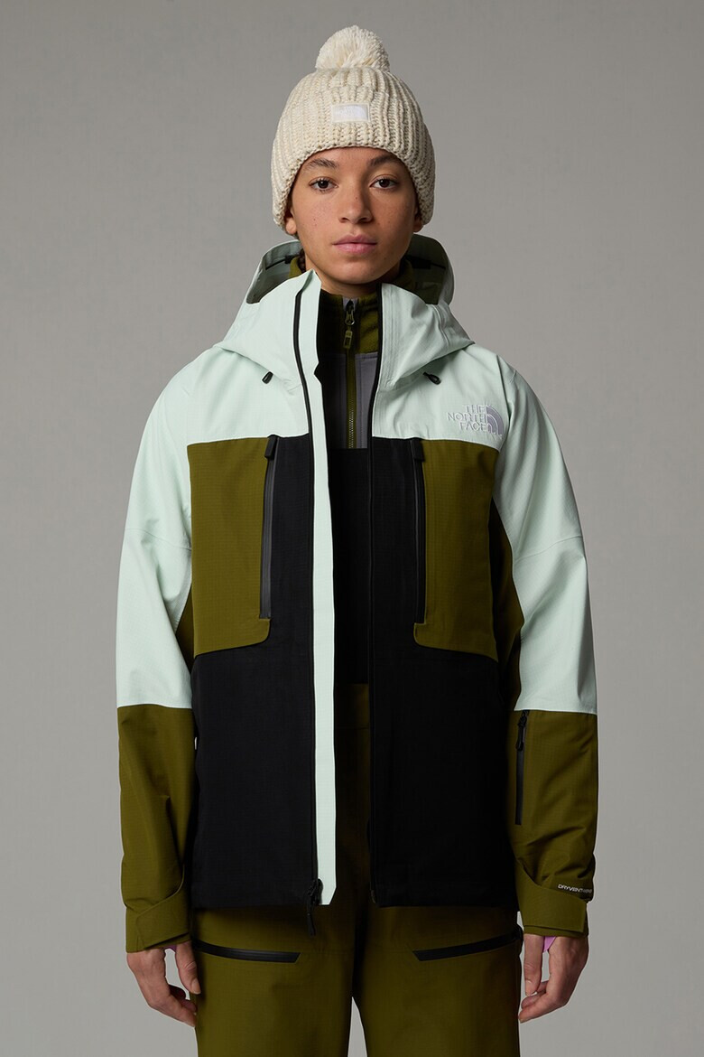The North Face Ски яке Ceptor с качулка - Пастелносин/Черен/Маслинено зелено - Pepit.bg