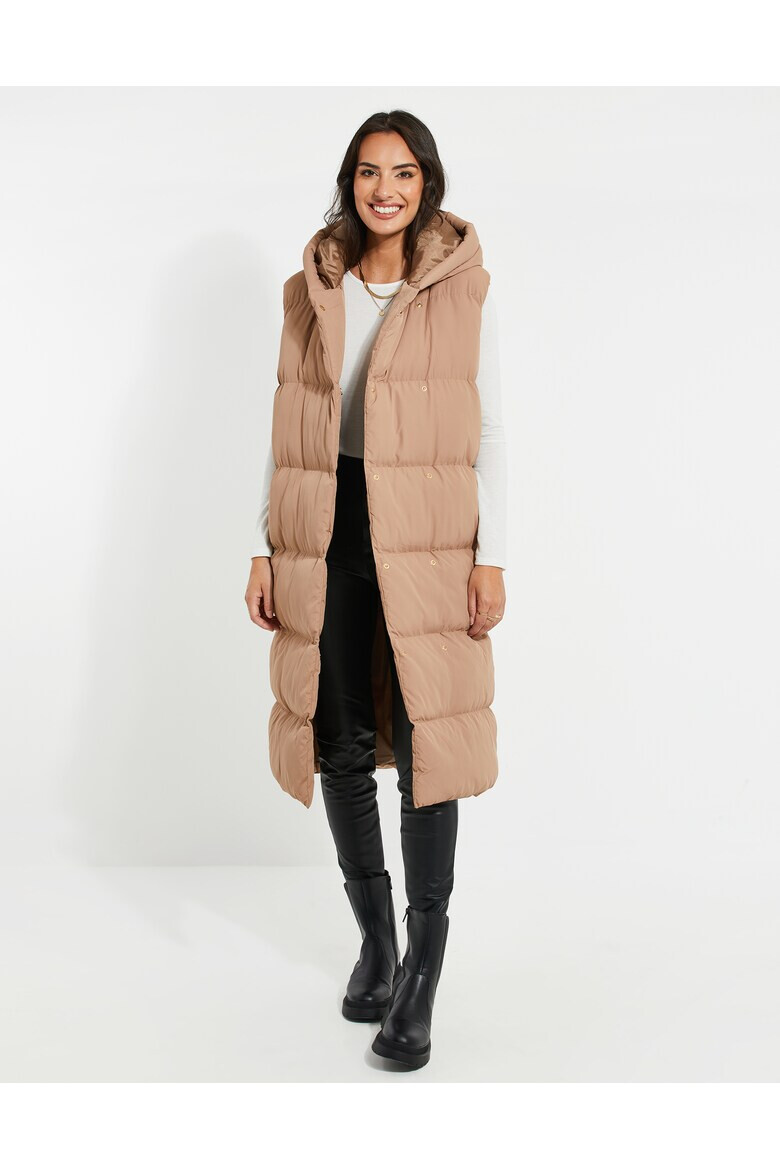 Threadbare Дълъг капитониран елек Viktoria 5117 - Pepit.bg