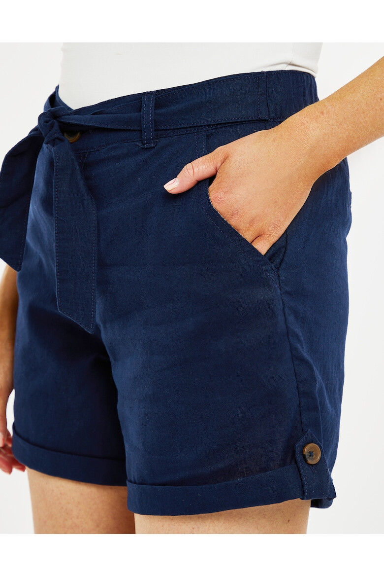 Threadbare Къс панталон Matcha 3959 с лен и джобове - Pepit.bg