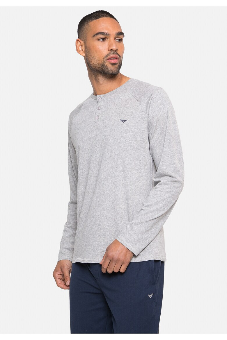 Threadbare Пижама Pitt с овално деколте тип Henley - Pepit.bg