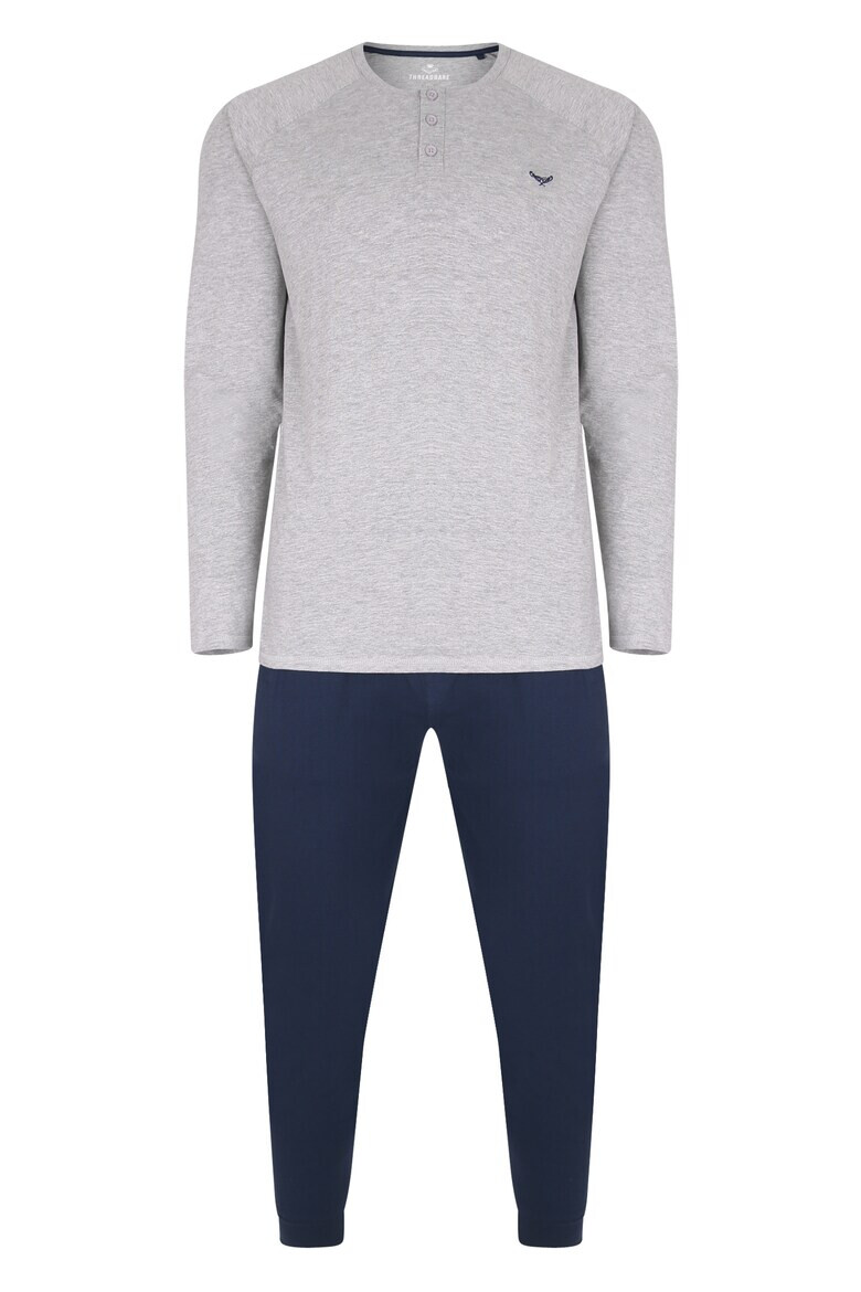 Threadbare Пижама Pitt с овално деколте тип Henley - Pepit.bg