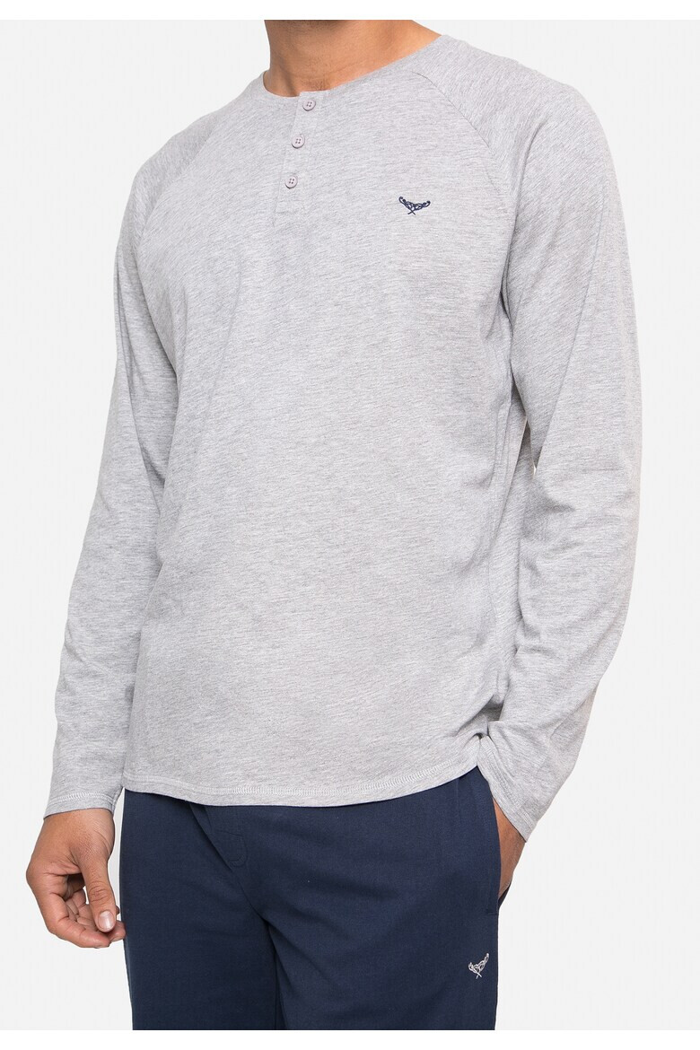 Threadbare Пижама Pitt с овално деколте тип Henley - Pepit.bg