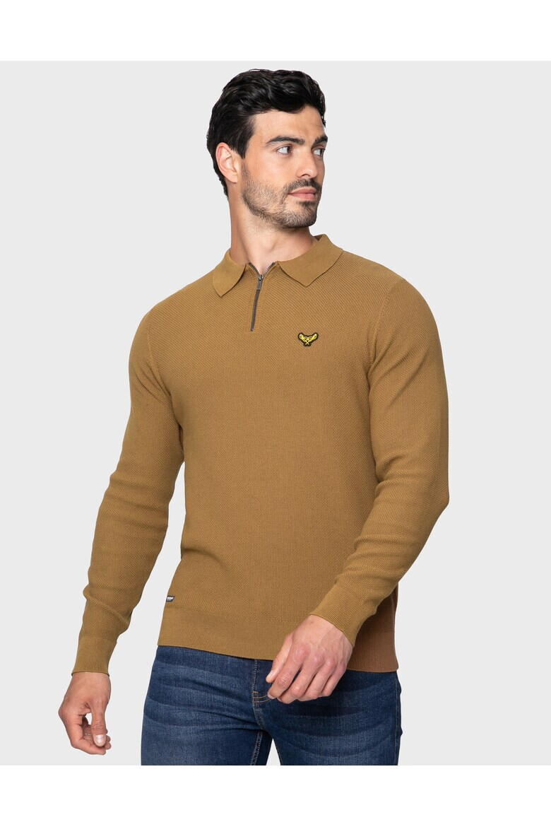 Threadbare Пуловер Bintcliff 2307 с яка и къс цип - Pepit.bg